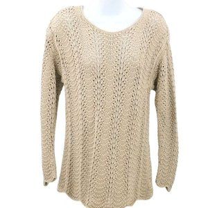 Jones Of New York Open Knit Cotton Sweater